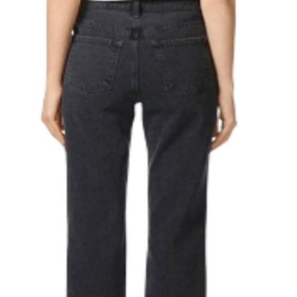 J Brand Wynne Jeans Black Overthrow High Rise Button Fly Cropped Cutout Hems 26 - Picture 11 of 14